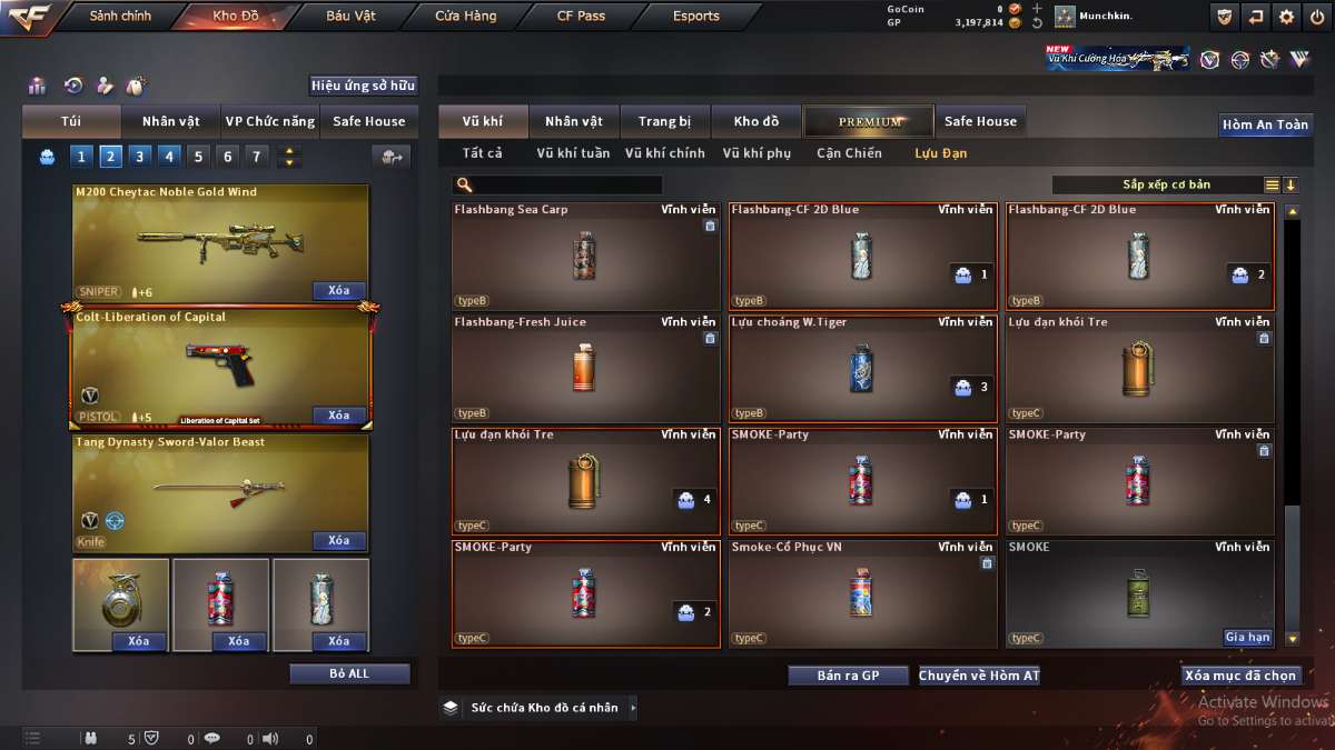 shop acc cf uy tin gia re